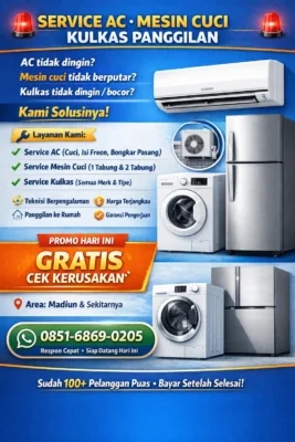 Flyer Servis AC Kulkas Mesin cuci